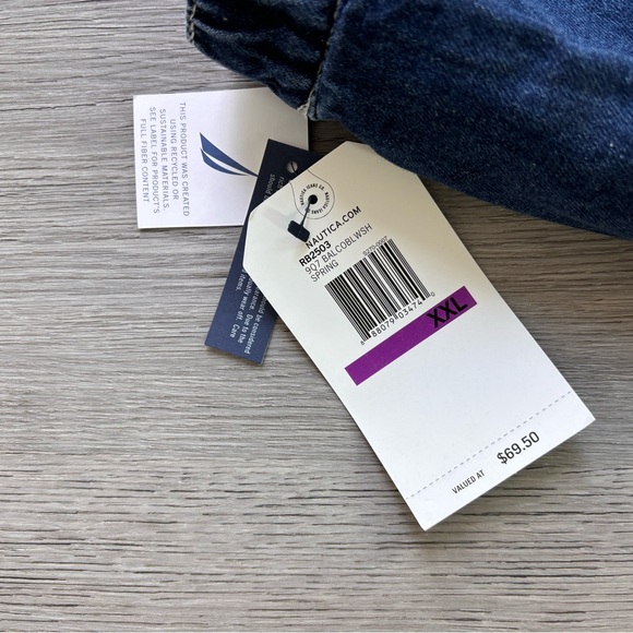 NWT Men’s Elastic Waist Denim Shorts - Picture 2 of 6